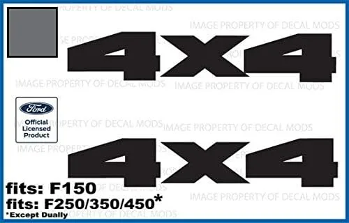 Vista 7 de CBM_Solid - Calcomanías adhesivas 4x4 para Ford F150 (2015-2020) y F250 F350 (2017-2020) (2017-2020) (Negro Mate)