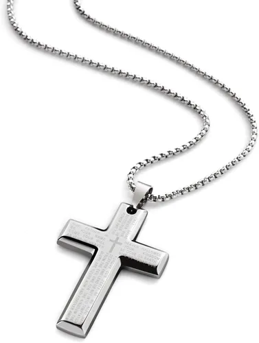 Vista 2 de CHOLER MAJ & COS - Collar de cadena para hombre, colgante de cadena cristiana de acero, Metal