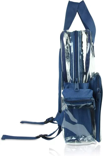 Vista 38 de DALIX Bolsas de mochila transparentes de plástico liso dorado