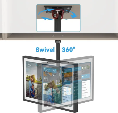 Vista 4 de Almoz - Soporte para debajo del gabinete para Echo Show 15/21, montaje de Altura-Negro