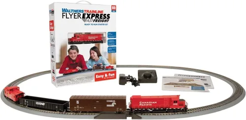 Vista 2 de Walthers Trainline Flyer Express - Juego de tren de carga rápida - Canadian Pacific 931-1211 HO Scale Model Railroad - Trainset