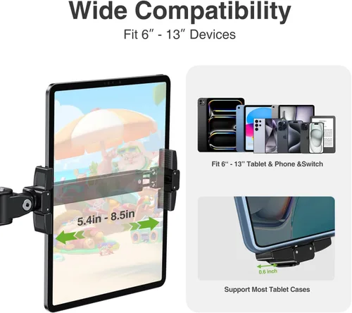 Vista 15 de elitehood Soporte compacto para tableta para reposacabezas de coche
