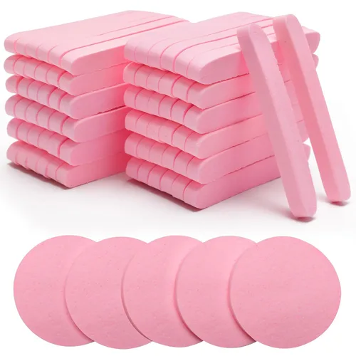 Vista 7 de Esponja facial comprimida, esponja limpiadora facial Luxiv para esteticistas, maquillaje comprimido, esponja facial, esponjas faciales redondas
