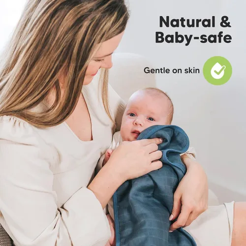 Vista 9 de KeaBabies Paquete de 8 baberos orgánicos para niñas y niños y 5 paños de muselina para bebés, niños y niñas, baberos de dentición para niños