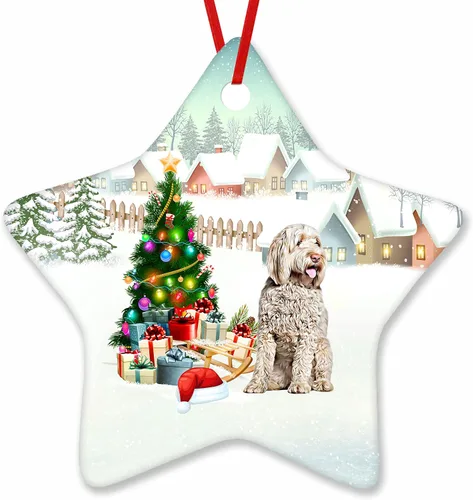 Vista 57 de Prezzy Airedale Terrier - Adorno para decoración de árbol de Navidad, regalos lindos para amantes de los perros, para familiares y amigos, nuevo