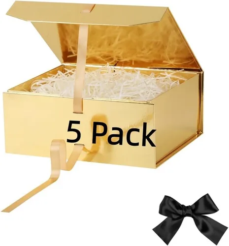 Vista 41 de GoooodGift Caja de regalo grande azul, 1 paquete de 13.5 x 11 x 5.3 pulgadas, caja de regalo de lujo para regalos con tapa de cierre magnético