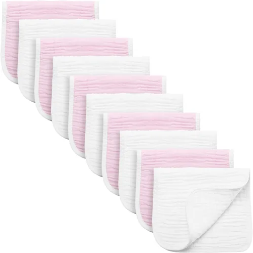 Vista 21 de Synrroe Paños de muselina grandes para eructos, paños de muselina para bebés niñas y niños, paquete de 10 extraabsorbentes y suaves de muselina, 6