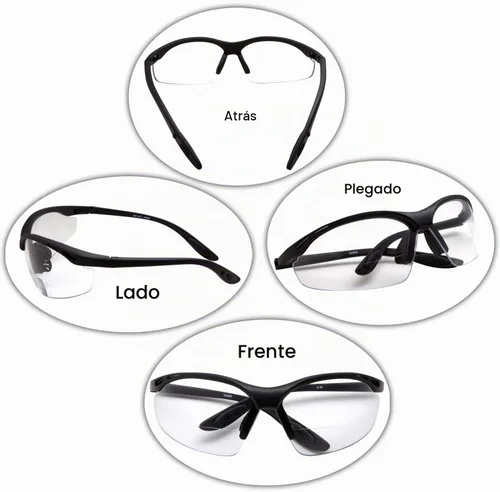 Vista 3 de grinderPUNCH ANSI Z87 - Lentes de lectura bifocales de seguridad resistentes a los impactos, con lupa bifocal de dioptrías