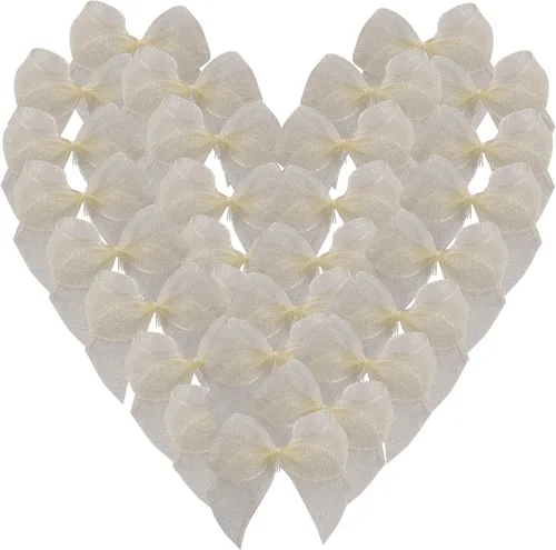 Vista 19 de 50 mini lazos de 1 pulgada para manualidades, lazos metálicos para manualidades, regalo, álbumes de recortes (C.Dorado)