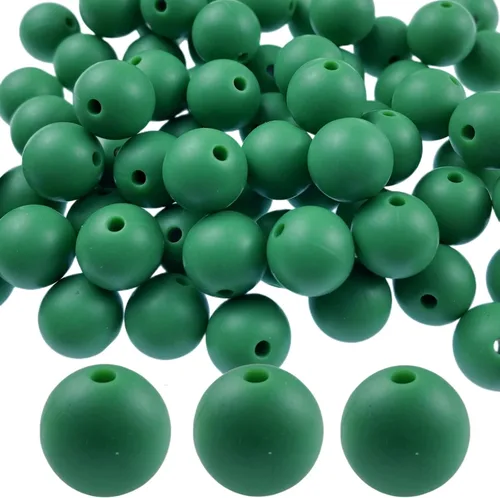 Vista 18 de Abalorios de silicona, 120 piezas de 6 mm abalorios redondos de silicona para hacer llaveros, pulseras, collares, aretes, joyas, manualidades DIY