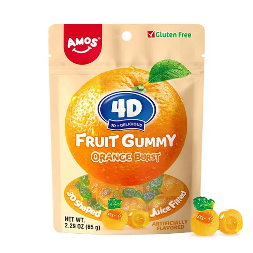 Vista 23 de Dulces de gomita 4D de sirena Amos, sabor a frambuesa azul, paquete de Navidad de 9 onzas envueltos individualmente para compartir, mini paquetes