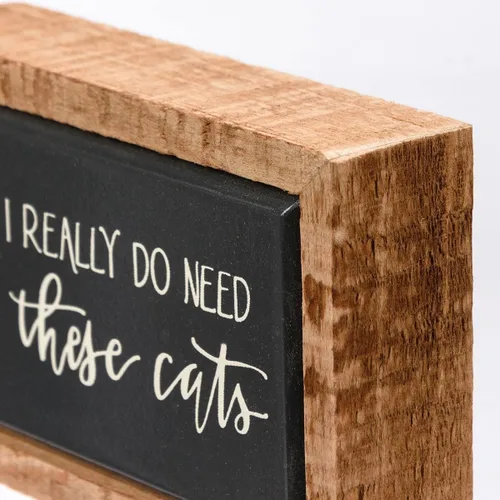 Vista 3 de Primitives by Kathy Letrero para decoración del hogar con texto en inglés "Yes, I Really Do Need All These Cat