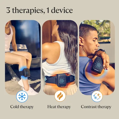 Vista 3 de Therabody RecoveryTherm Cube - Terapia instantánea de calor, frío y contraste para aliviar el dolor, dolores y dolores, y recuperación muscular
