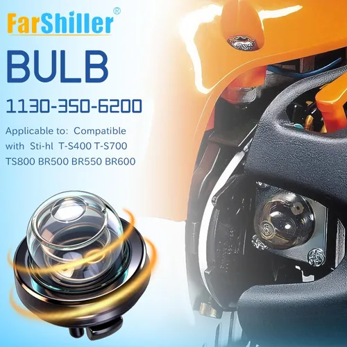Vista 3 de 1130-350-6200 (paquete de 2) bombilla de cebador para stihl-TS400 TS700 TS800 BR500 BR550 BR600 reemplaza 1130 350 6200 bombilla de purga