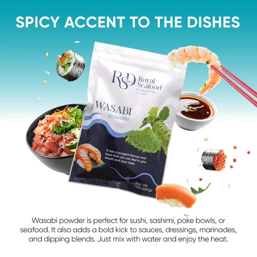 Vista 4 de RSD – Polvo de Wasabi Premium 200g (7 oz) – Polvo de Raíz de Rábano Picante Japonés Real para Sushi, Sashimi y Sumergir - Polvo de Wasabi Orgánico