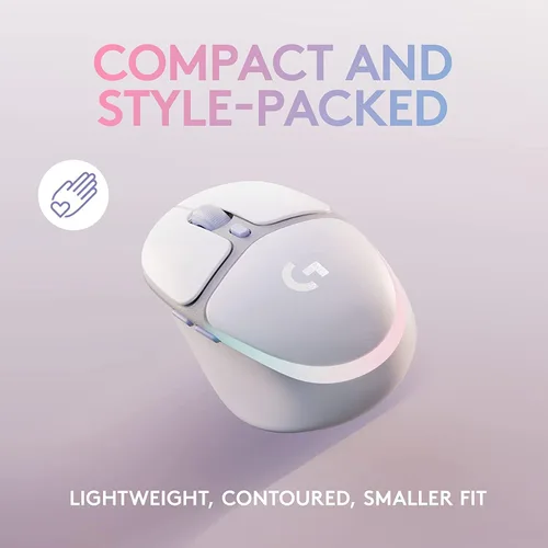 Vista 2 de Logitech G Mouse inalámbrico para juegos 705 iluminación RGB LIGHTTSYNC personalizable velocidad de luz conectividad Bluetooth ligero PCMacLportátil