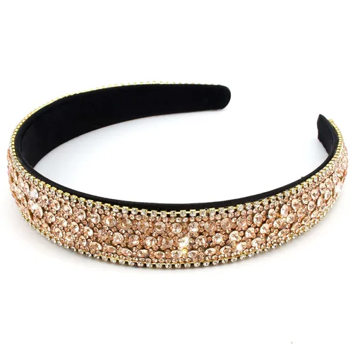 Vista 16 de Wecoe Diadema con diamantes de imitación para mujeres y niñas, azul, diadema de moda, antideslizante, brillante, cristal, diamante, banda fina