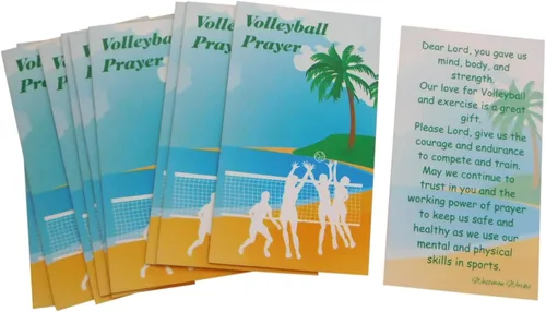 Vista 4 de Westmon Works Paquete de 10 tarjetas de oración de voleibol para jugadores hechas en Estados Unidos