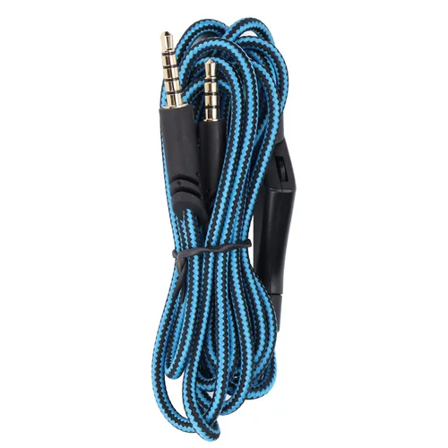 Vista 7 de Cable de audio de repuesto para auriculares para juegos, cable de control de volumen en línea y sin cable de control de silencio en línea