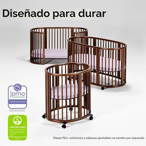 Vista 6 de Stokke Sleepi Bed V3 - Adecuado para edades de 0 a 5 años, marrón cálido Café cálido