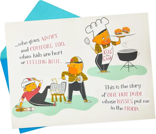 Vista 2 de Hallmark Tarjeta del día del padre para marido (dibujos animados lindos, nuestra vida juntos)