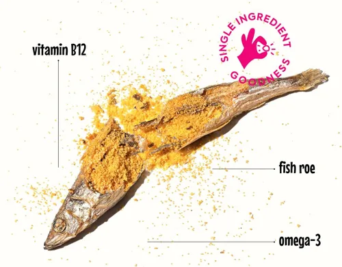 Vista 3 de Arya Sit! - Golosinas para perros liofilizadas de un solo ingrediente (pescado capelán)