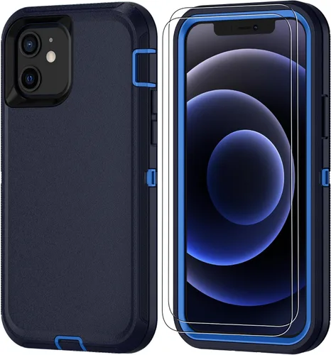 Vista 31 de Jshru para iPhone XR Funda con [2 Pack] Protector de Pantalla HD, [Grado Militar] 3-en-1 Resistente Protector de Cuerpo Completo a Prueba de Negro
