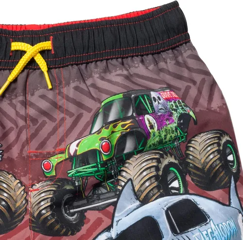 Vista 6 de Monster Jam Maximum Destruction Megalodon Grave Digger El Toro Loco - Pantalones cortos de natación para niños pequeños
