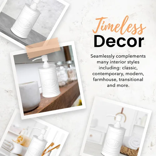 Vista 8 de Autumn Alley Dispensador de jabón galvanizado para cocina, dispensador de jabón líquido para baño, dispensador para lavado de manos, desinfectante