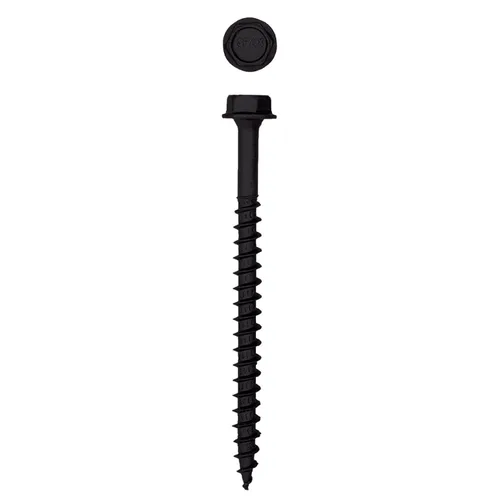 Vista 25 de Tornillos de retraso de madera estructural con cabeza hexagonal exterior de 1/2 "x 5" Powerlags Hex (25 EA)