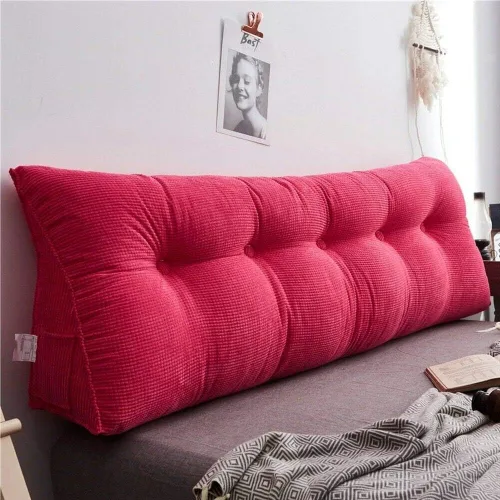 Vista 4 de Cojín triangular de cuña para respaldo de cama, almohada de apoyo de posicionamiento, almohada de lectura para sofá cama, oficina, almohadilla