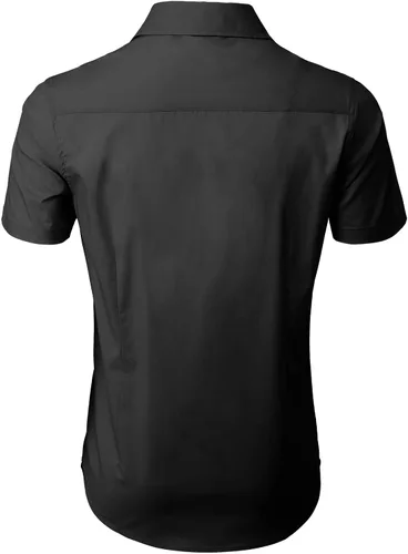 Vista 4 de H2H Men's Slim Fit Short Sleeve Dress Shirts for Formal and Casual Business Fashion