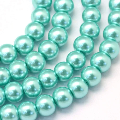 Vista 22 de KISSITTY 105 unids/hebra Burly Wood Satin Luster Glass Round Pearl Spacer Bead Loose Beads 0.315 in para bricolaje joyería artesanía 31.4