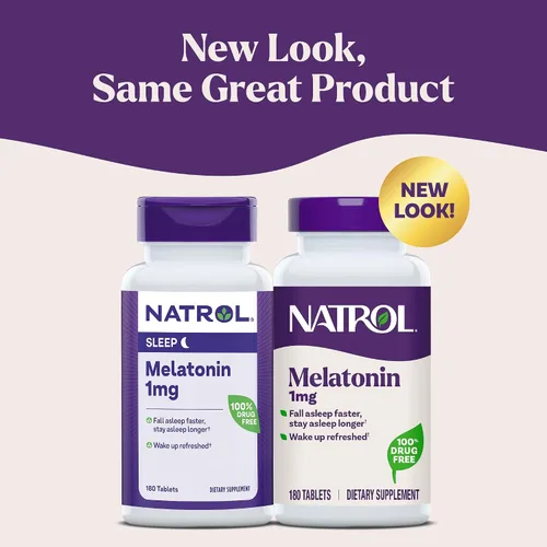 Vista 2 de Natrol Tabletas de melatonina, te ayudan a conciliar el sueño más rápido, permanecer dormido durante más tiempo, fortalecer el sistema inmunológico