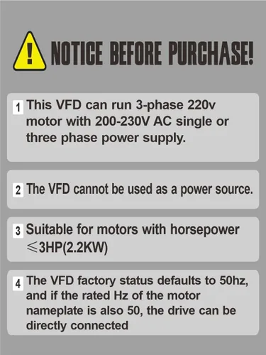 Vista 6 de Inversor VFD monofásico a 3 fases, utilizado en ≤3HP (2.2kW) 10Amps 200-230V motor de 3 fases, entrada/salida 200V-230V, variador de frecuencia