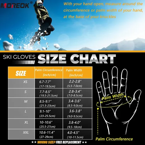 Vista 7 de MOREOK Waterproof & Windproof -10F Winter Gloves for MenWomen, 3M Thinsulate Thermal Gloves Touch Screen Warm Gloves for