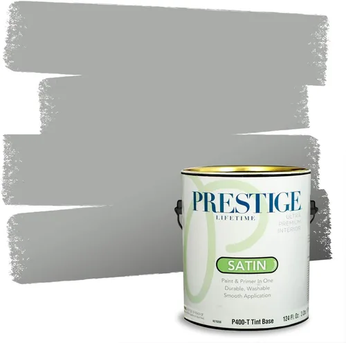 Vista 180 de PRESTIGE Paints - Pintura interior e imprimación en uno, 1 galón, cáscara de huevo, pimienta envejecida