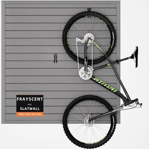 Vista 12 de Panel Slatwall para Garaje - Sistemas de Almacenamiento de Pared Ranurada con 26 Accesorios Slatwall, Paneles de Pared Ranurada de PVC Negro