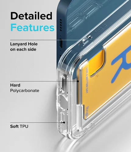 Vista 6 de Ringke Fusion Card - Funda compatible con iPhone 13, parte trasera dura transparente con tarjetero delgado integrado, funda tipo cartera