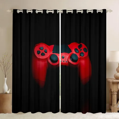 Vista 37 de Erosebridal Cortinas de baloncesto de béisbol, fútbol, rugby, tratamiento de ventanas para niños, niñas, adolescentes, con temática de deportes