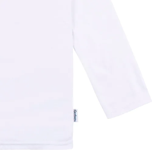 Vista 4 de Gerber Paquete de 5 camisetas lisas de manga larga para bebé, 160 GSM