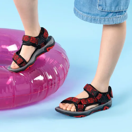 Vista 5 de DREAM PAIRS Sandalias de verano para niños, ligeras y ajustables (para niños y niñas, grandes y pequeños).