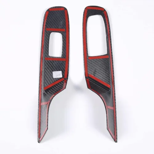 Vista 7 de Sekhyna Cubierta del panel de interruptor de elevación de ventana compatible con Chevrolet Corvette C8 Convertible 2020-2023 100% fibra de carbono