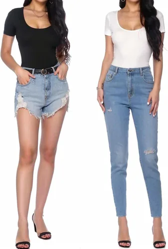 Vista 4 de MANGOPOP Body básico elástico de manga corta con cuello redondo para mujer