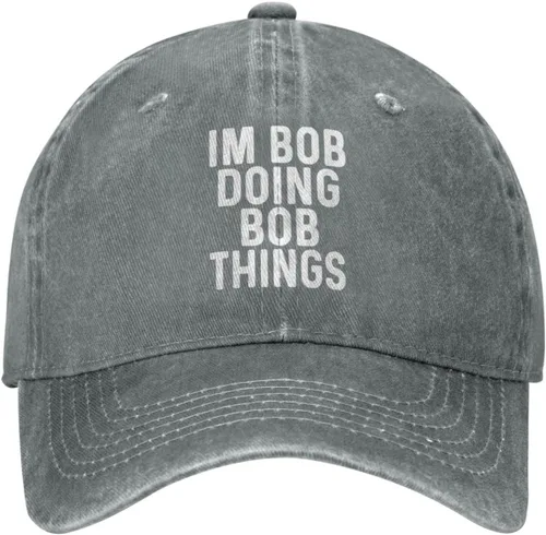Vista 28 de Im Bob Doing Bob Things - Sombrero de camionero para hombre, sombrero de malla vintage para verano