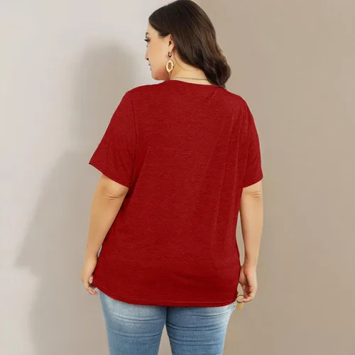 Vista 6 de Camisetas de talla grande con estampado de girasoles para mujer, camisetas inspiradoras de verano
