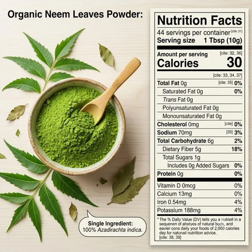 Vista 2 de SPICY ORGANIC Polvo de neem – 16 onzas – Certificado USDA orgánico – Sin OMG – Polvo de hojas de neem secas frescas para cabello y piel saludables