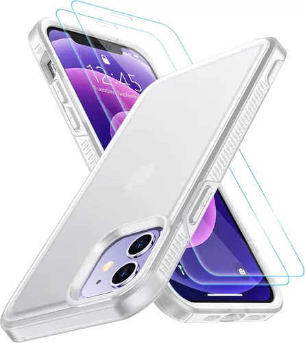 Vista 17 de SPIDERCASE Funda diseñada para iPhone 12/iPhone 12 Pro, protección contra caídas de grado militar de 10 pies, con 2 protectores de pantalla