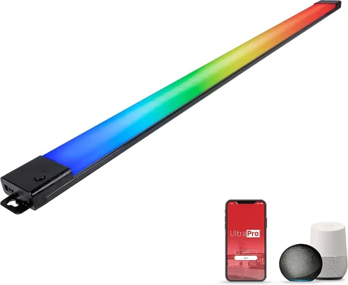 Vista 8 de UltraPro Luces inteligentes Wi-Fi de 18 pulgadas para debajo del gabinete, cambio de color, compatible con Alexa, funciona con Google Assistant