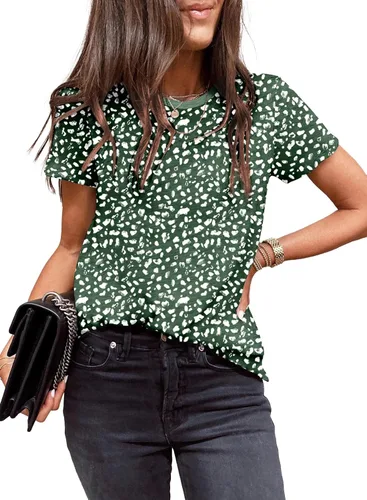 Vista 18 de EVALESS Camisetas casuales de manga corta para mujer 1a multicolor